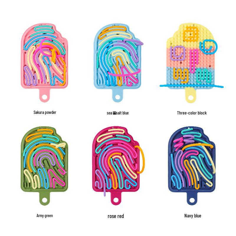 Kids' Space-Themed Sensory Ice Cream Puzzle Board