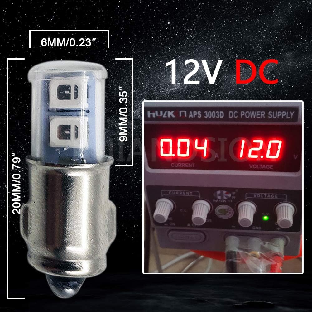 [4SMD High Brightness/Red Light] Ruiandsion BA7S LED Bulb Set of