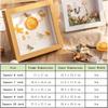 Wooden 3D Picture Frames Handmade Depth 3cm DIY Photo Frame Square 6/8/10in Specimen Display Home Decor Holder Wall Decoration