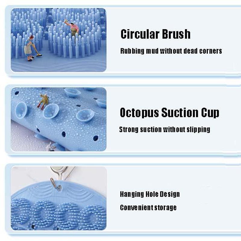 Silikon Badezimmer Rutschfeste Massagematte Peeling Dusche Massageschaber Bad Rückenmassagebürste Fußwäsche Körperreinigung Badewerkzeug