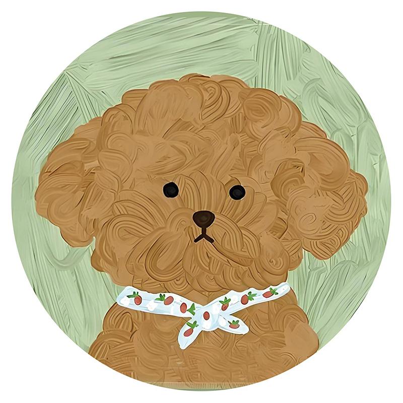 

1PC Dog Waterproof High-Temperature Versatile Anti-Scald Durable Coaster Practical Heat-Resistant Non-Slip Cup Sturdy 12x12cm зелёный/коричневый