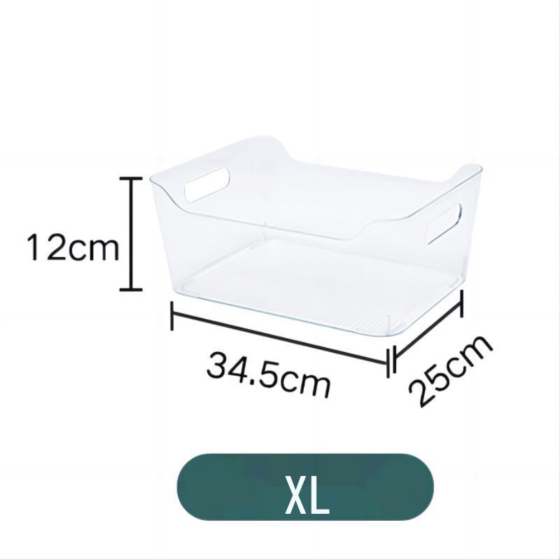 Transparent PET Storage Box for Books, Snacks, Fruits, Vegetables, and Kitchen Organization