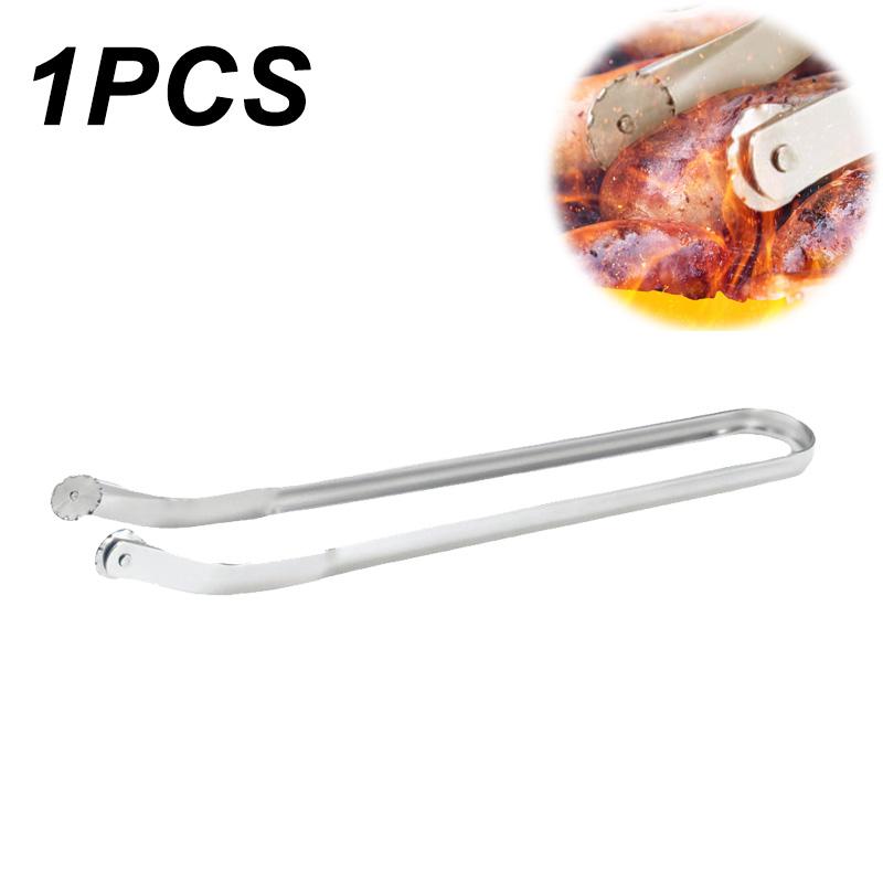 

Щипцы для переворачивания сосисок на гриле, устойчивые к высоким температурам, металлические зажимы для переворачивания хот-догов на гриле, многоцелевые щипцы для приготовления пищи