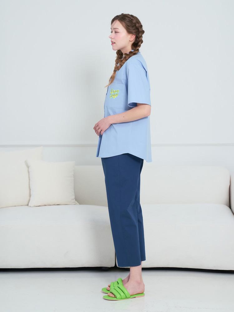 LBYL Navy Cotton Elastic Pants