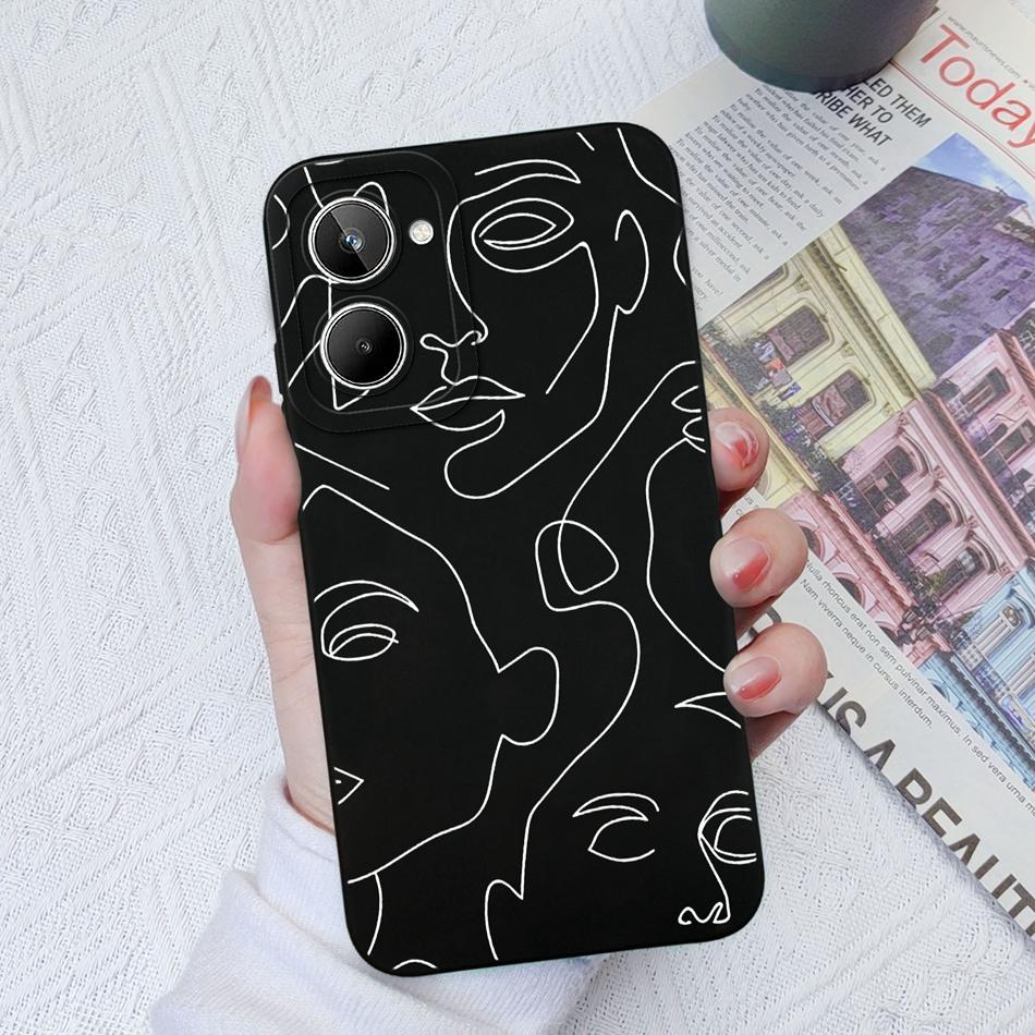 For Realme 10 Pro Plus Case Cartoon Soft Smooth Liquid Silicone Cover Camera Shell For OPPO Realme10 10Pro+ Coque Funda Capa