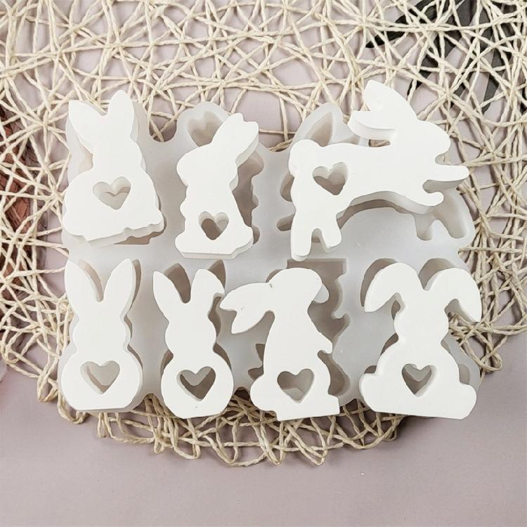 Easter Rabbit Silicone Molds Candle Moulds Food Grade Safe Crafting Molds Perfect for Holiday Making Candle Ornament