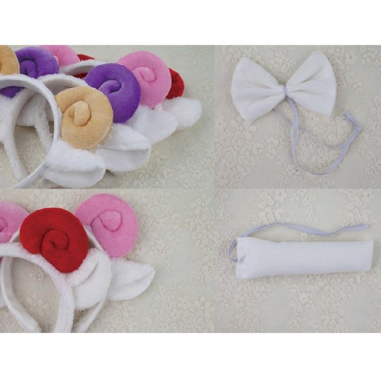 Kids Animal Costume Sheep Ears Headbands Bowtie,Tail,Tutus Glove 1/3/4/5pcs