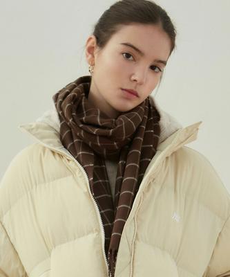 Nigaennikol Window Check Muffler_Brown