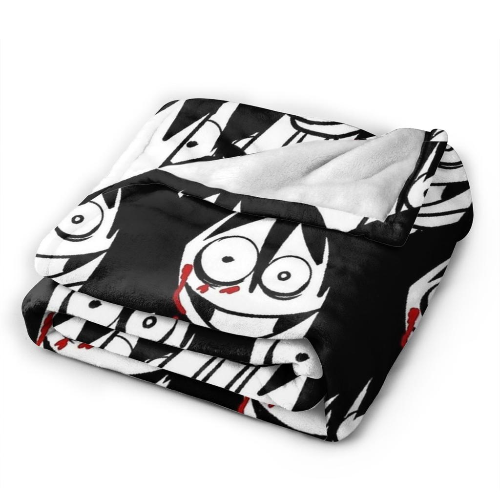 Jeff the killer invasion Flísové deky Měkká přehozová deka pro domácí dekoraci Cestování Kancelář Street Trend Přehoz na postel Potah na pohovku/postel