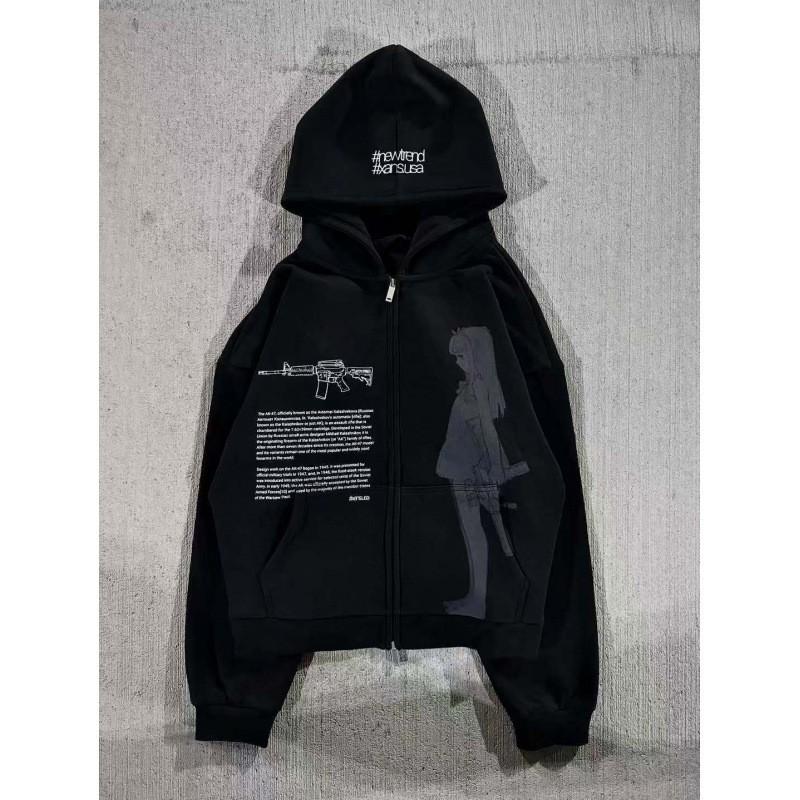 2026 Oversized Unisex Camo Print Zip-Up Hoodie Streetwear Loose Fit Sweatshirt Men Women