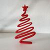 Christmas Tree Ornaments 3D Printed Spiral Christmas Tree Figurine Hoiliday Tabletop Decoration for Winter Mantel Shelf