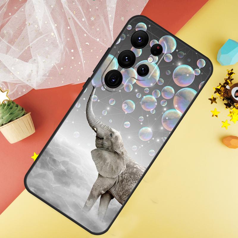 

Elephants Colored Phone Case For Samsung Galaxy S25 S26 Ultra S21 S20 S22 S23 Ultra S10 Plus S24 FE Cover Coque Galaxy S10