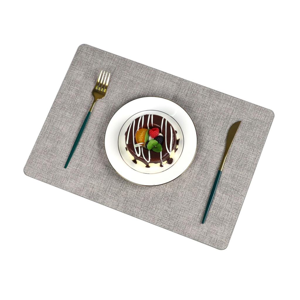 Placemat Light Luxury Solid Color Dining Table Heat Insulation Mat Anti-scalding Coaster Tableware Bowl Plate Tableware Western Food Mat Waterproof