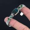 Natural Bloodstone Chrome Diopside March Birth Unique Bangle 925 Sterling Silver