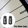 X AUTOHAUX Tire Valve Cap Valve Stem Cap Dust Valve Cap Aluminum Alloy French Type Motorcycle 2pcs Black