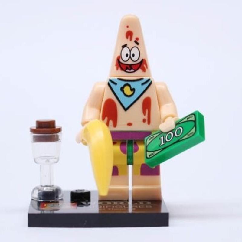 Spongebob Patrick Star Blocks Cartoon Anime Assembled Model Small Building Blocks Children Cute Boys Girls Educational Gifts