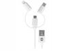 Forever 3in1 Cable USB - Lightning + USB-C + microUSB 1.0 M 1.5A White