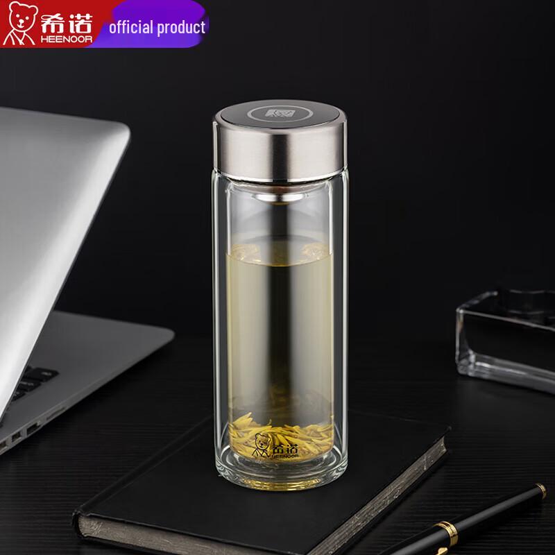Heenoor XN-1013S Double-Layer Glass Tea Infuser Bottle
