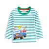 25 Years Spring & Autumn Boys' Cartoon Embroidery Long Sleeve T-Shirt, Round Neck - European & American Style