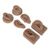 3 Pairs Silicone Ear Model Soft Flexible Simulation Human Ear Model for Piercing Practice Jewelry