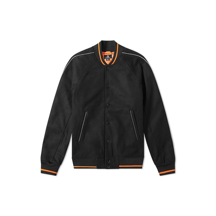 Converse x Vince Staples Insulated Varsity Jacket Asia Sizing  Black Orange  Men s 10016952-A01 S