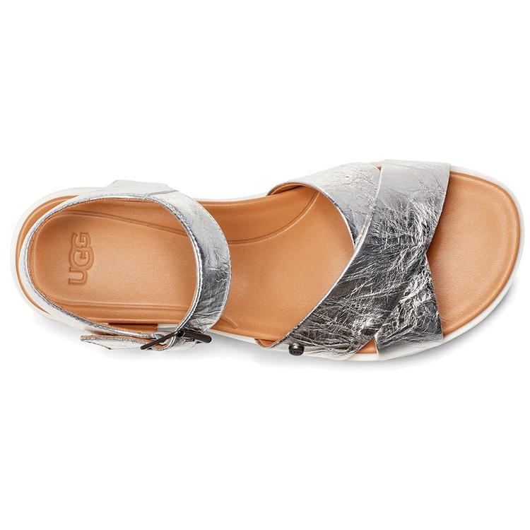 (WMNS) UGG Zoie Metallic Sandal Women's 1116390-SLVR