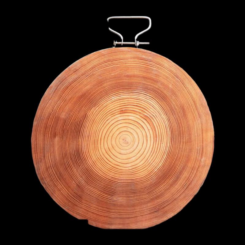 Round Solid Rubberwood Butcher Block