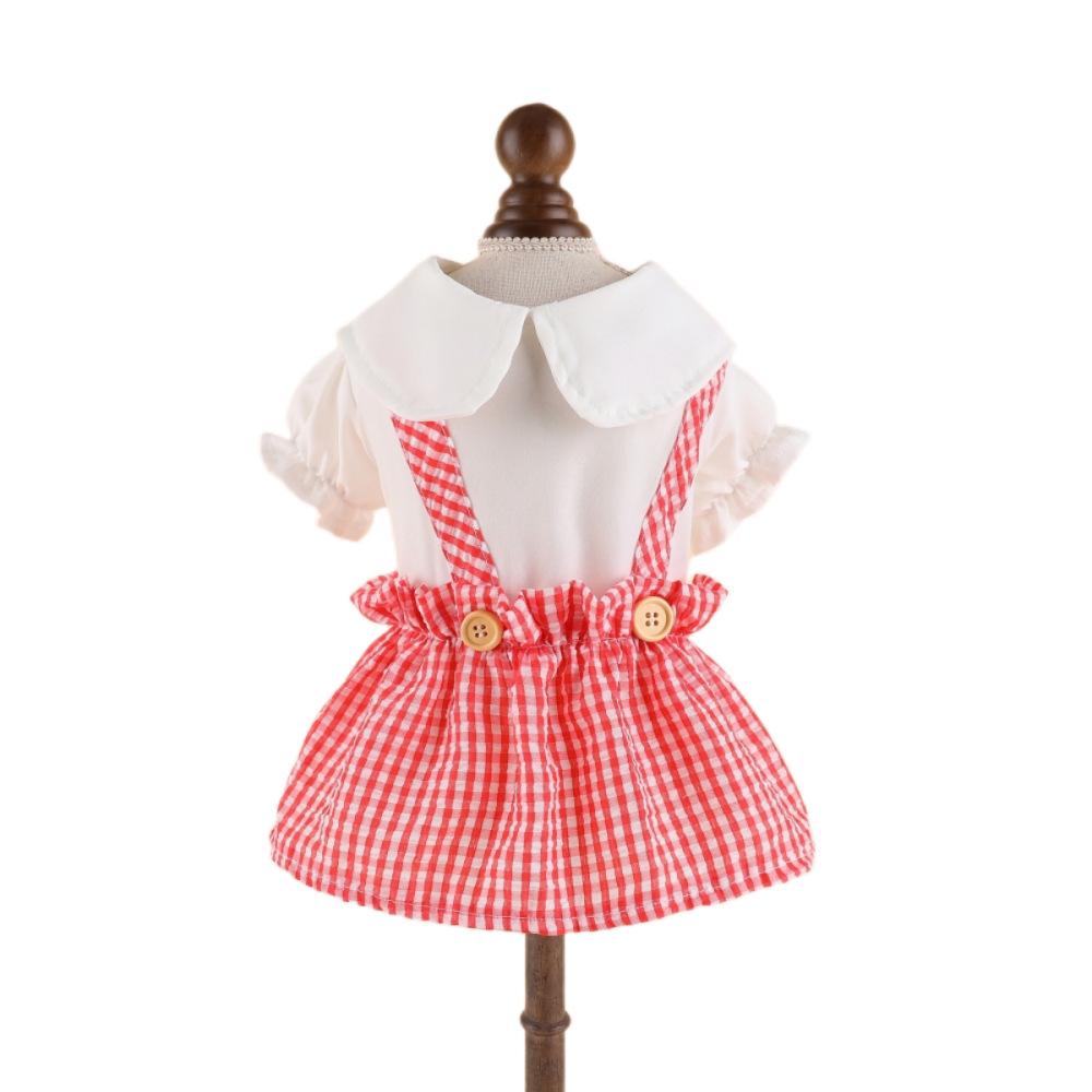 Yavru Köpek Giysileri İlkbahar Stili Bebek Yaka Elbise Kedi İlkbahar Sonbahar Yaz Teddy Than Ayı Küçük ve Orta Boy Köpek Yeni