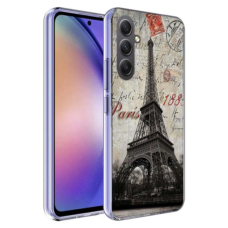 Eiffel Tower Art Phone Case for Samsung A17 A37 A57 A07 A16 A26 A36 A56 A06 A02S A12 A22 A32 A52S A04S A14 A24 A34 A54 A03 A13 A