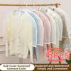 5Pcs Half-Body Design Hanging Suit Cover Moistureproof Garment Protectors  Bedroom Storage