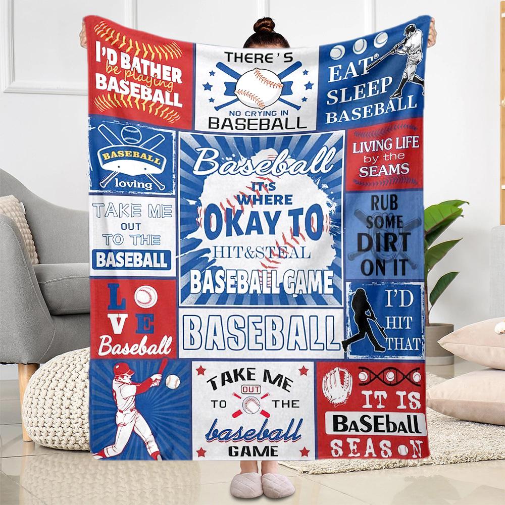 Baseball Field Design Blankets Are Suitable for Living Rooms, Bedrooms, Camping, and Other Places, Making Them an Ideal Choice for Gifts.