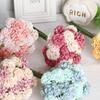 27Heads 30cm Artificial Hydrangea Bouquets Fake Flowers Bridal Bridesmaid Holding Flowers Photograph Props Wedding Party Garden Home Decoration