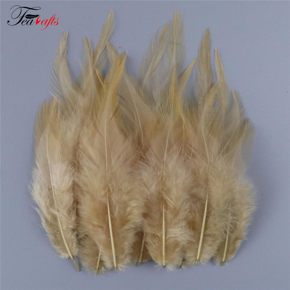 100pcs Rooster Feather Plume For Jewelry Making Pink Fly Tying Plumas Wedding Dress Decorative Dream Catcher Feathers DIY Crafts