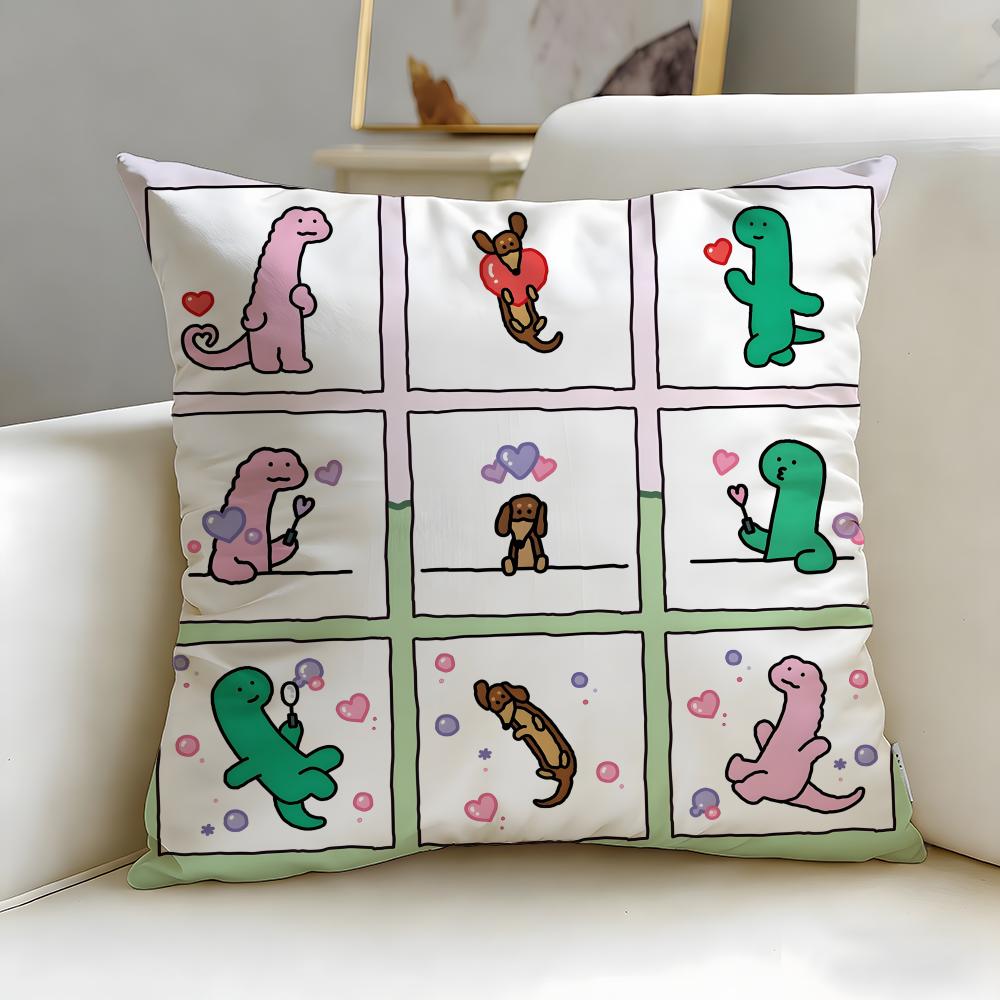 popular cartoon JOGUMAN Cushion Cover Soft & Easy-Wash Pillow Case – Versatile for Couch, Bed, Travel and Office