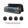 Universal Smart Solar TPMS Tire Pressure Sensor Car Tire Pressure Monitoring System with 4 Wheel Internal External Sensors TMPS