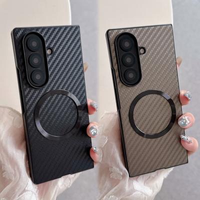 Für Samsung Galaxy Z Fold 7 Hülle Harte PC-Kohlefaser Magnetische Schutz-Rückabdeckung Hülle Für Samsung Z Fold 7 6 5 4 Handyhülle