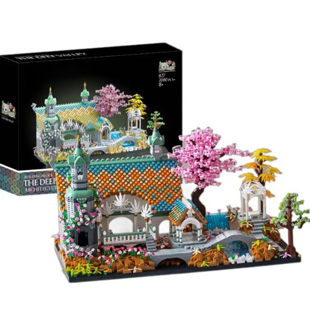 Kreative Street View Micro Diamant Block Icons Film Herr der Ringe Bausteine Ziegel Rivendell Burg Street View Spielzeug