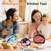 Onion Slicer, Stainless Steel Onion Holder for Slicing with Protective Case, Onion Cutter Tool for Meat Lemon Potato