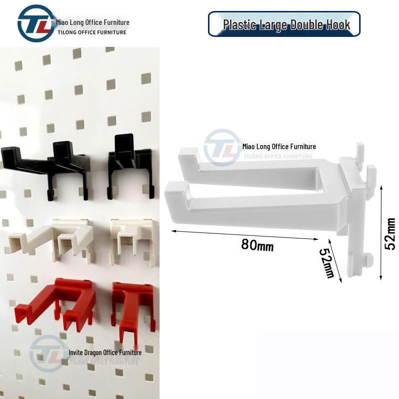 Plastic Pegboard Hooks with Square Hole - Wall-Mounted Tool Rack and Storage Shelf for Hardware Display
