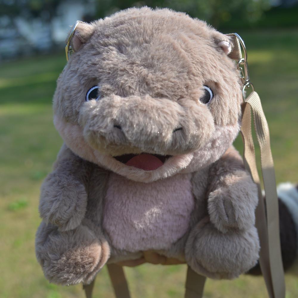 

Deng Moo Pygmy Bigmouth Hippopotamus Plush Student Backpack Children Bag School