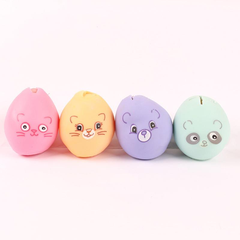 Pressure  Relief  Naughty  Egg Vent Ball Cute Face Expression Pinch Vent Toy Colorful Squeeze