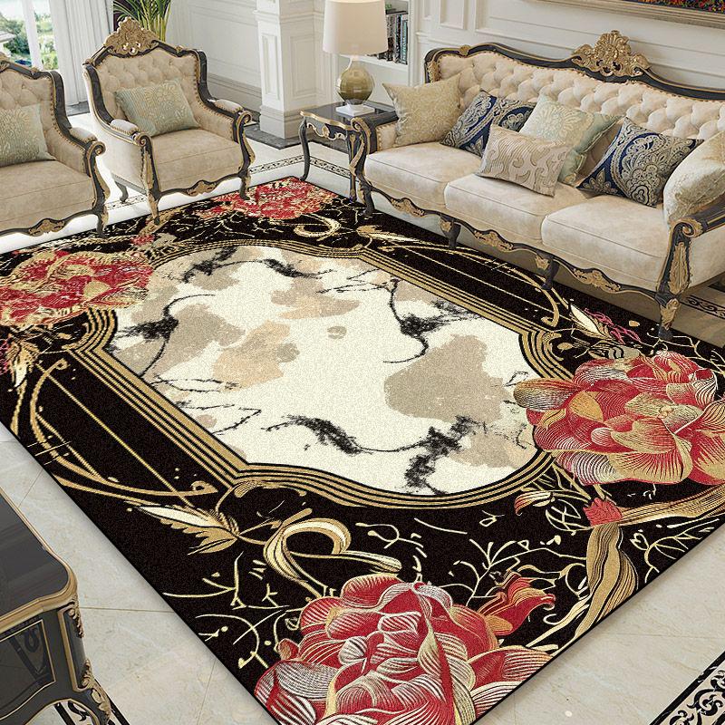 Living Room Decoration Luxury Carpets European Style Abstract Rugs Home Sofa Area Anti-slip Mat Bedroom Cloakroom Corridor Rug