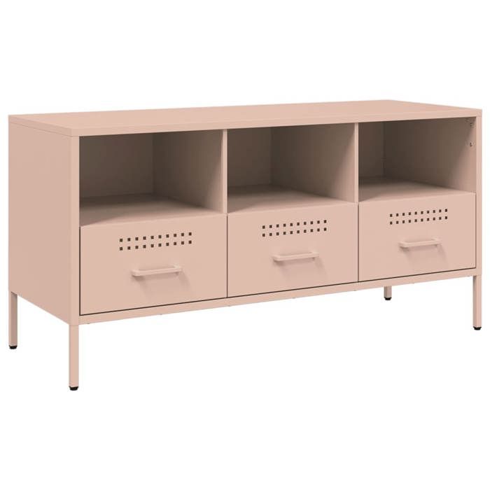VidaXL Meuble TV, Armoire de Télévision avec Pieds, Support Télé avec Rangement Salon Salle de Séjour, Rose 100,5x39x50,5 cm 843037