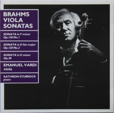 CD JOHANNES BRAHMS - EMANUEL VARDI, KA - Brahms - Viola Sonatas  MCD50 IMP 1992 Japan Classical Used