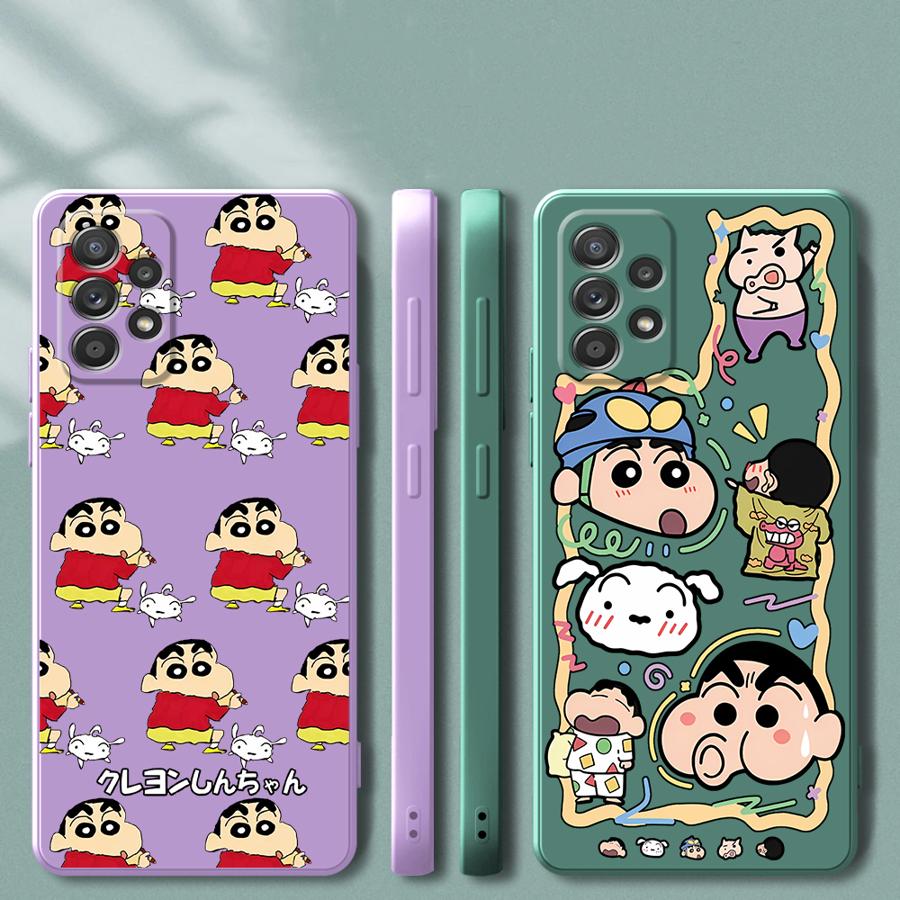 Crayon Cartoon Shin-chan Case for Samsung Galaxy A53 A03 A04 A71 A73 A05 A02s A50 A56 A20s A30s A06 Phone Cover