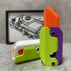 1pc 3d Printing Gravity Knife Toy Cub Jumping Small Radish Knife Fidget Toys Decompression Push Card Small Carrot Knife Unzip