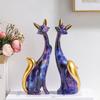 Nordic Art Oil Painting Graffiti Lover Fox Decoration Office Study Resin Abstract Ornaments Figurines Bedroom Desktop Sculpture