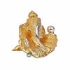 Lord Ganesha Idol Gold & Silver Murti for Good Luck & Success Living Room Home and Office Décor & Gifts (3x4x6cm)