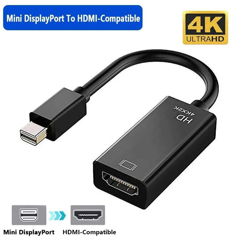 Mini DisplayPort To HDMI-compatible Adapter 4K/1080P DP Male To HD Female Converter Compatible for MacBook Air/Pro TV Projector