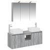 Bathroom Cabinet Set 4 Pcs Grey Sonoma 100 X 14.5 X 70 Cm